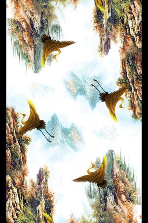 披肩长巾印花华亿平台图片