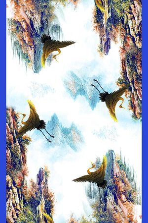 披肩长巾印花华亿平台图片