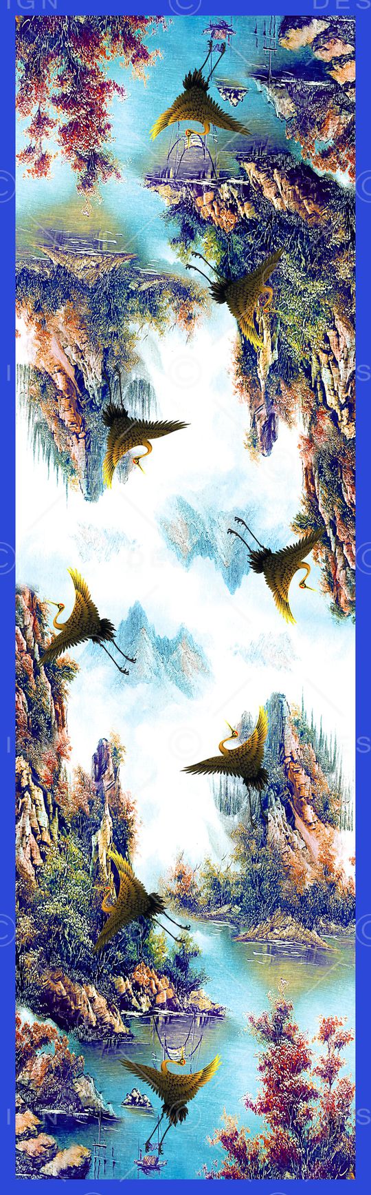 披肩长巾印花华亿平台图片