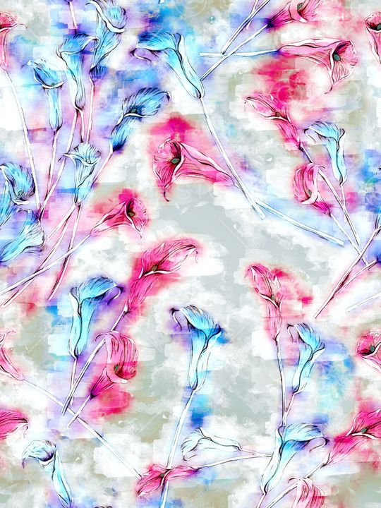 花卉印花华亿平台图片