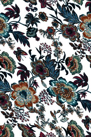 抽象花卉印花华亿平台图片