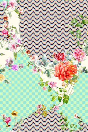 花卉印花华亿平台图片