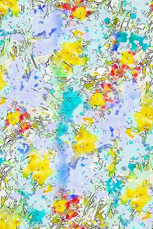 水彩印花华亿平台图片