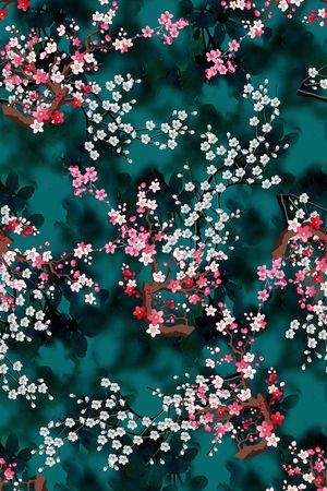 花卉印花华亿平台图片