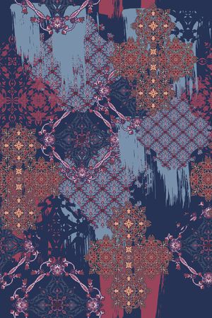 抽象花卉印花华亿平台图片