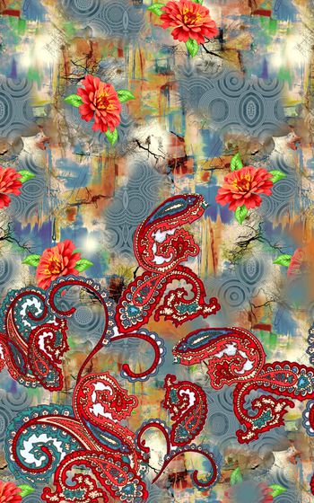 复古印花华亿平台图片