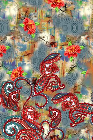 复古印花华亿平台图片