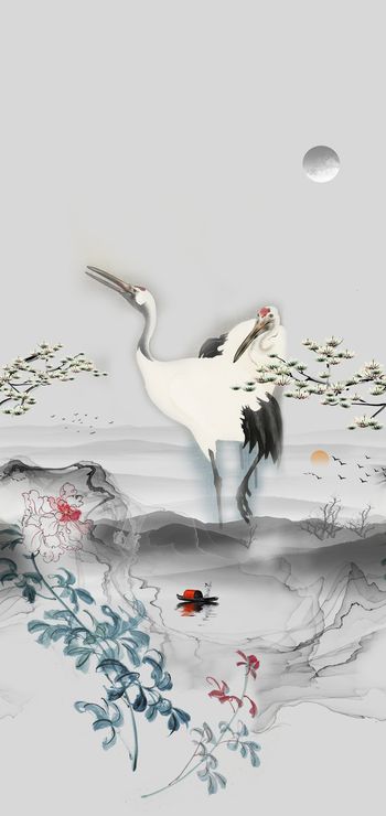 中国风定位花印花华亿平台图片