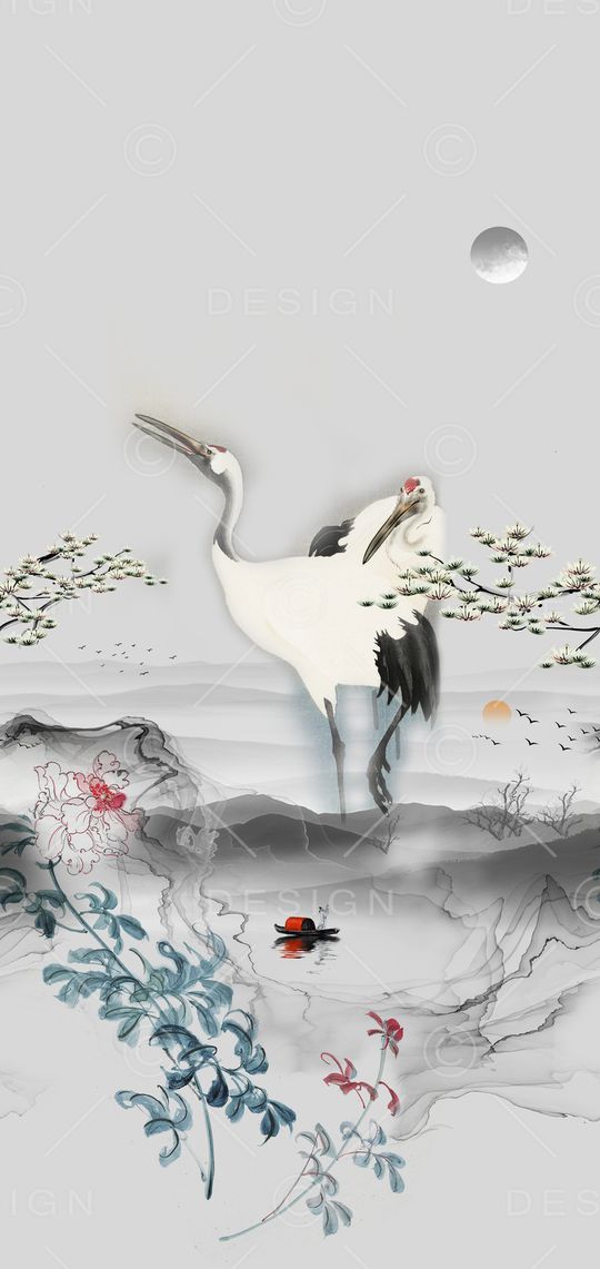 中国风定位花印花华亿平台图片