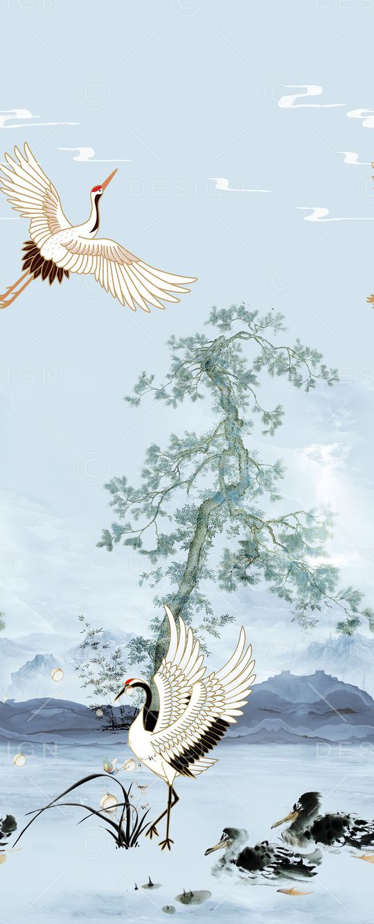 中国风定位花印花华亿平台图片