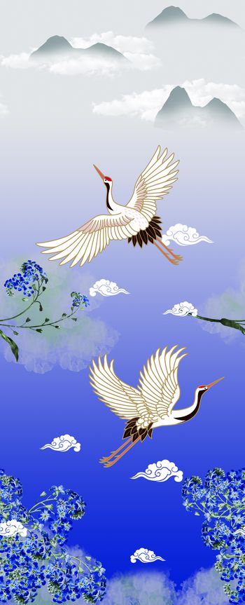 中国风定位花印花华亿平台图片