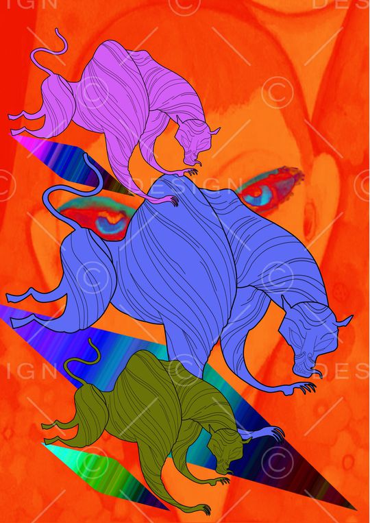 卡通动物印花华亿平台图片