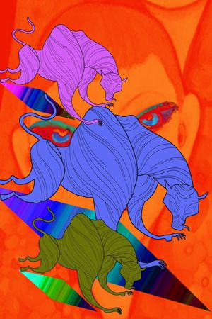 卡通动物印花华亿平台图片