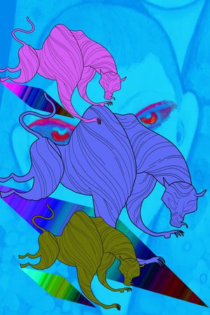 卡通动物印花华亿平台图片