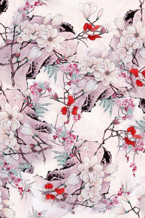 花卉印花华亿平台图片