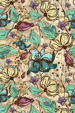 花卉印花华亿平台图片