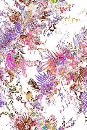 花卉印花华亿平台图片