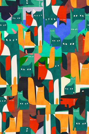 几何印花华亿平台图片