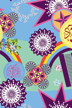 几何印花华亿平台图片