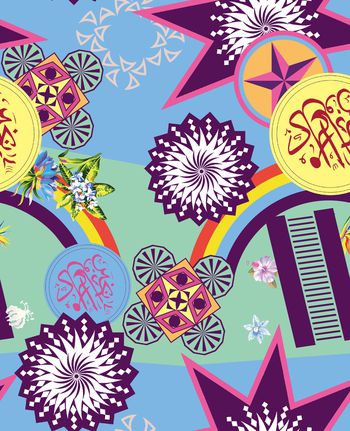 几何印花华亿平台图片