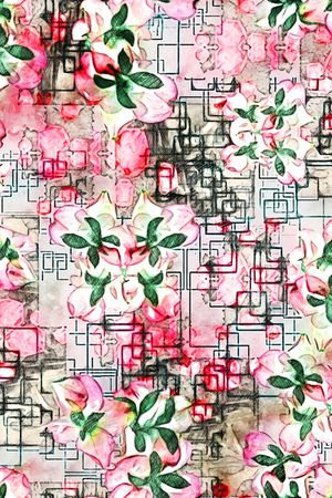 花卉印花华亿平台图片