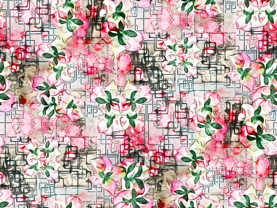 花卉印花华亿平台图片