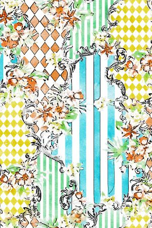 水彩印花华亿平台图片