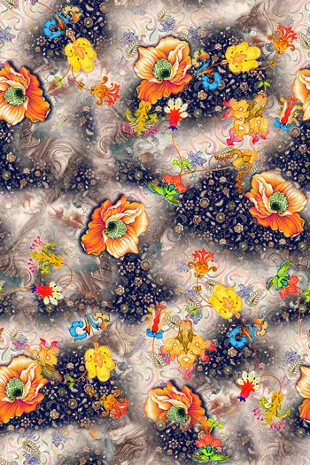 复古印花华亿平台图片