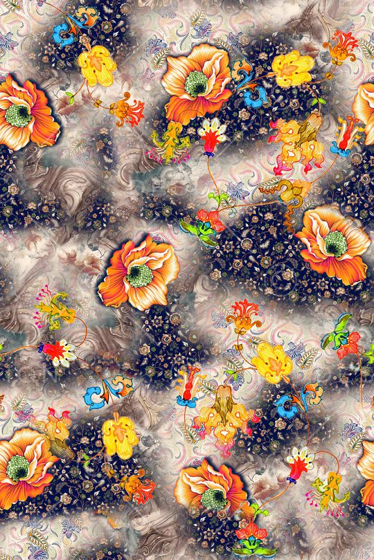 复古印花华亿平台图片