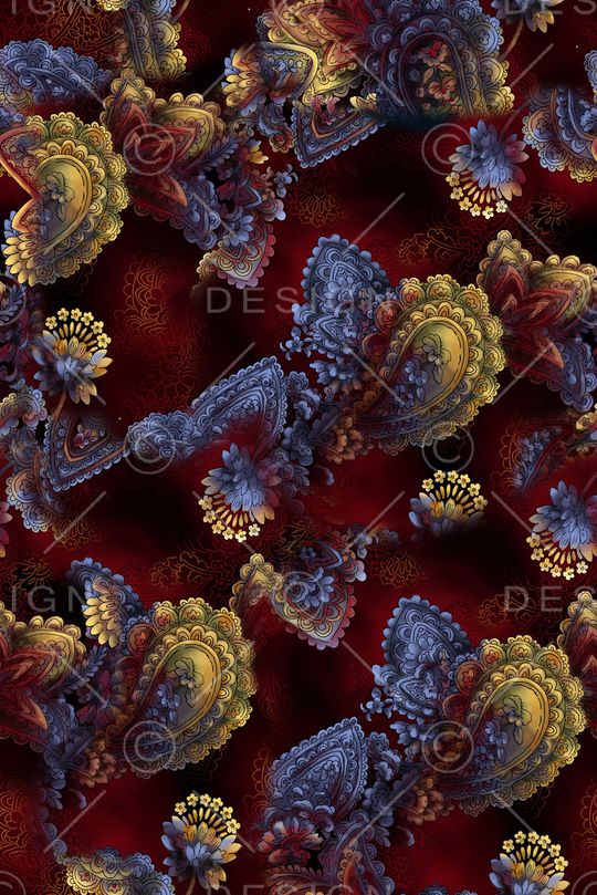 复古印花华亿平台图片