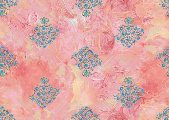 抽象花卉印花华亿平台图片