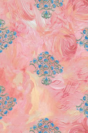 抽象花卉印花华亿平台图片