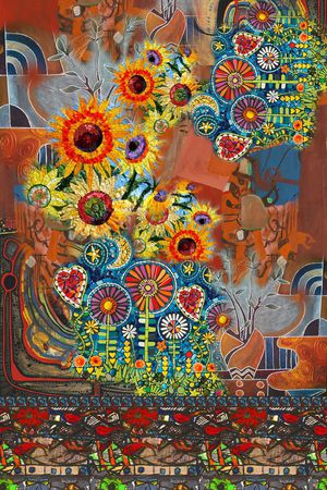 大牌风印花华亿平台图片