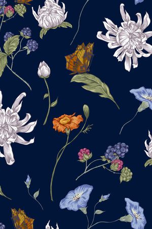 花卉印花华亿平台图片