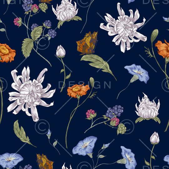 花卉印花华亿平台图片