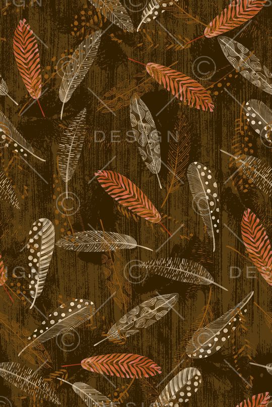 羽毛印花华亿平台图片