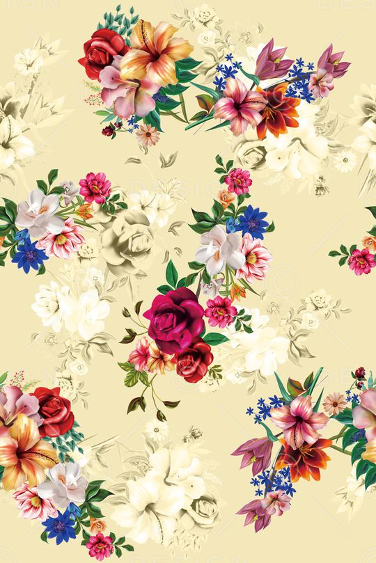 玫瑰花印花华亿平台图片