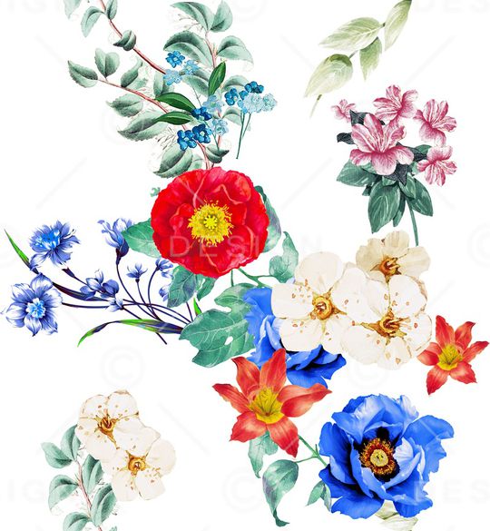 花卉印花华亿平台图片