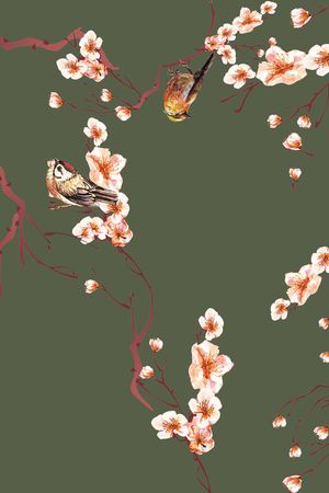 花卉印花华亿平台图片