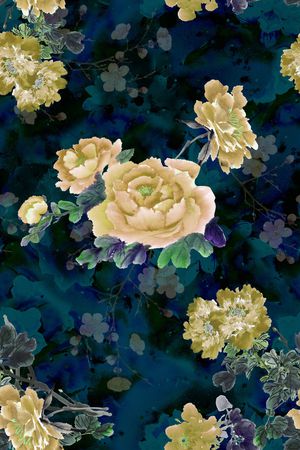 花卉印花华亿平台图片