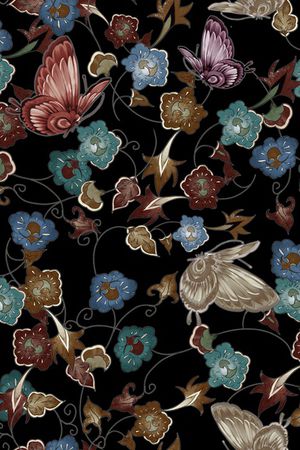 抽象花卉印花华亿平台图片