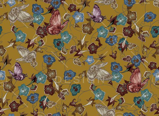 抽象花卉印花华亿平台图片