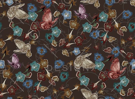 抽象花卉印花华亿平台图片