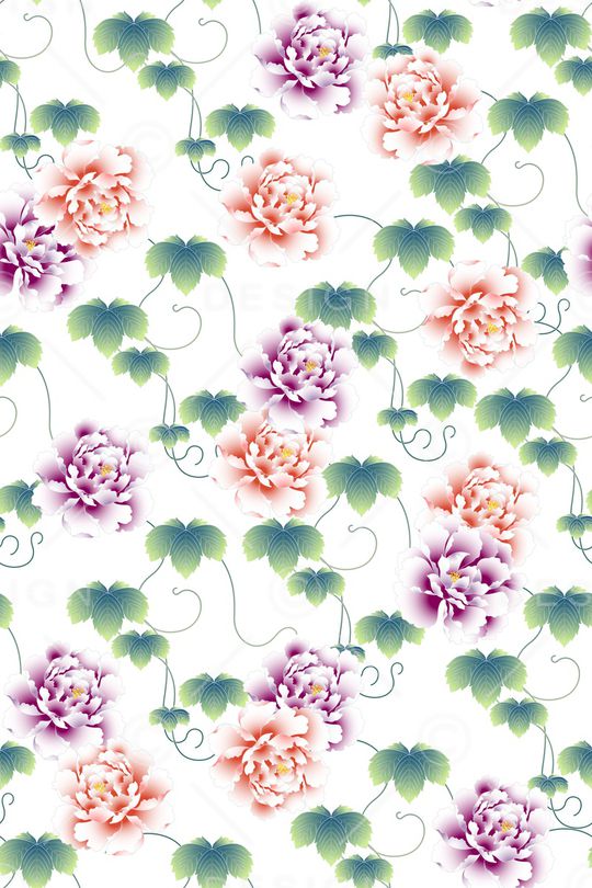 花卉印花华亿平台图片