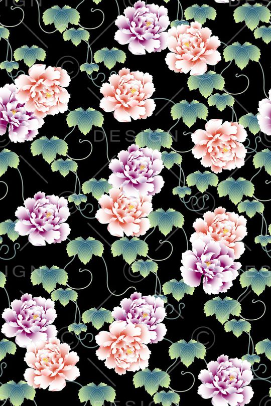 花卉印花华亿平台图片