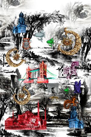 简约印花华亿平台图片