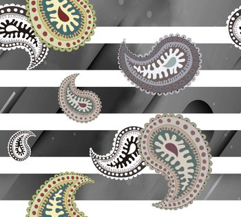 佩斯利印花华亿平台图片