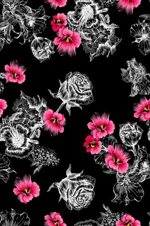 花卉印花华亿平台图片