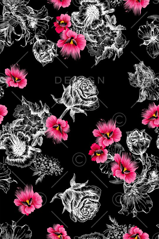 花卉印花华亿平台图片