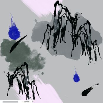 水墨风印花华亿平台图片